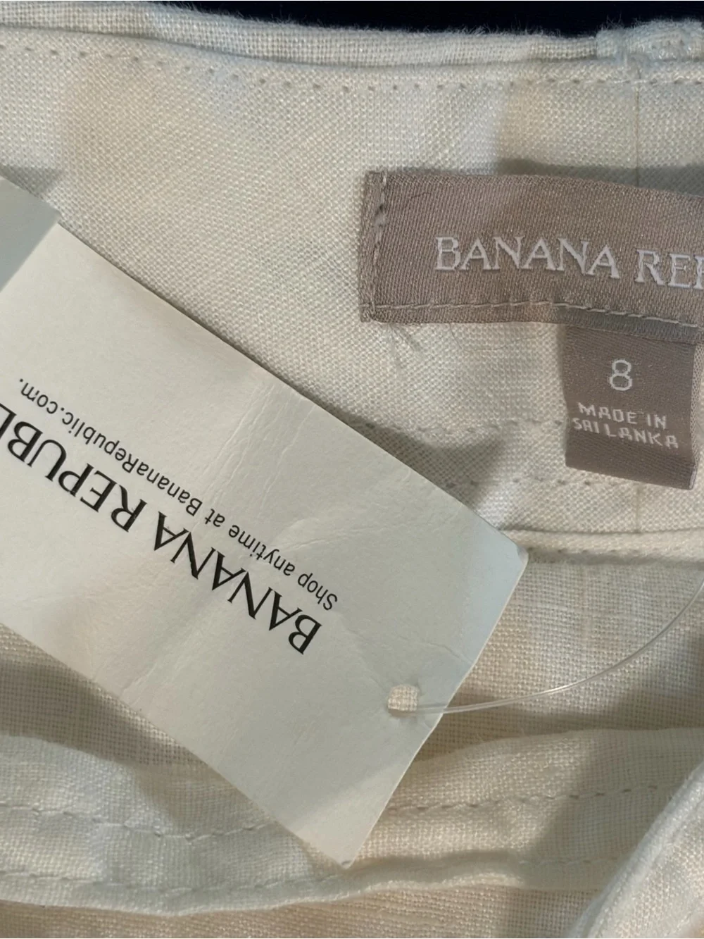 Banana Republic Women’s Linen Pant with belt. Stylish Comfort. Sz 8 NWT